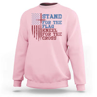 Stand For The Flag Kneel For The Cross Sweatshirt Cross US Flag American Patriotic Christian Faith 4th of July