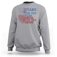 Stand For The Flag Kneel For The Cross Sweatshirt Cross US Flag American Patriotic Christian Faith 4th of July