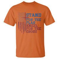 Stand For The Flag Kneel For The Cross T Shirt Cross US Flag American Patriotic Christian Faith 4th of July
