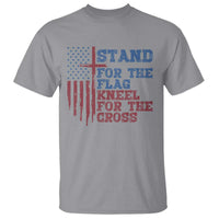 Stand For The Flag Kneel For The Cross T Shirt Cross US Flag American Patriotic Christian Faith 4th of July