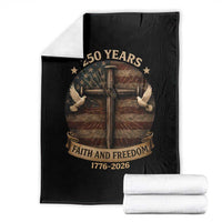 250 Years America Throw Blanket 250th Birthday 4th Of July Independence Day Faith Freedom