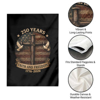 250 Years America Garden Flag 250th Birthday 4th Of July Independence Day Faith Freedom