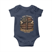 250 Years America Baby Onesie 250th Birthday 4th Of July Independence Day Faith Freedom