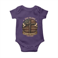 250 Years America Baby Onesie 250th Birthday 4th Of July Independence Day Faith Freedom