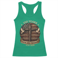 250 Years America Racerback Tank Top 250th Birthday 4th Of July Independence Day Faith Freedom