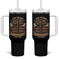 250 Years America Tumbler With Handle 250th Birthday 4th Of July Independence Day Faith Freedom