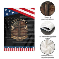 250 Years America Garden Flag 250th Birthday 4th Of July Independence Day Faith Freedom