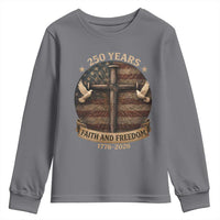 250 Years America Youth Sweatshirt 250th Birthday 4th Of July Independence Day Faith Freedom