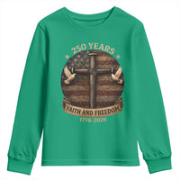 250 Years America Youth Sweatshirt 250th Birthday 4th Of July Independence Day Faith Freedom