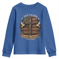 250 Years America Youth Sweatshirt 250th Birthday 4th Of July Independence Day Faith Freedom