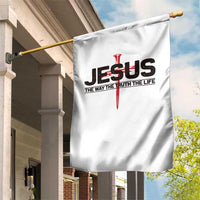 Jesus Christ Garden Flag The Way Truth Life Cross Nails Faith In God Christian