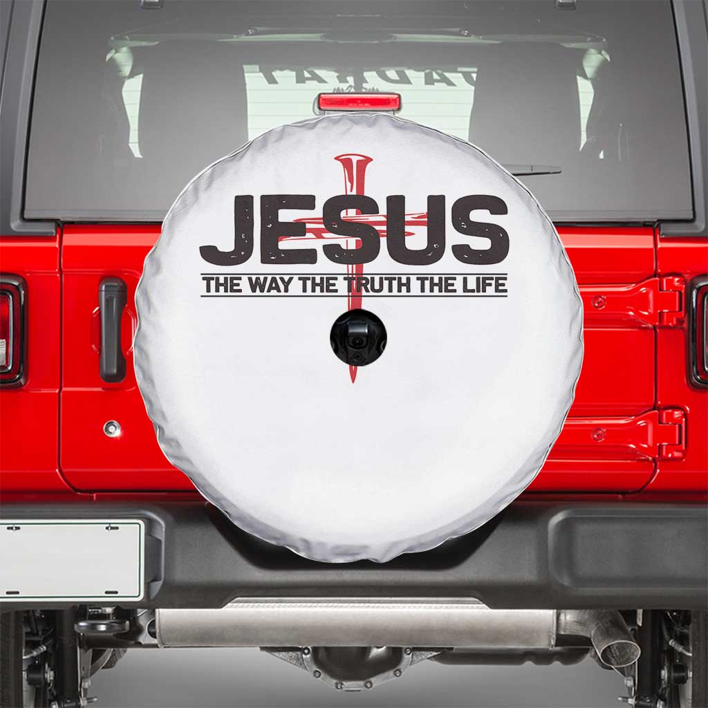 Jesus Christ Spare Tire Cover The Way Truth Life Cross Nails Faith In God Christian