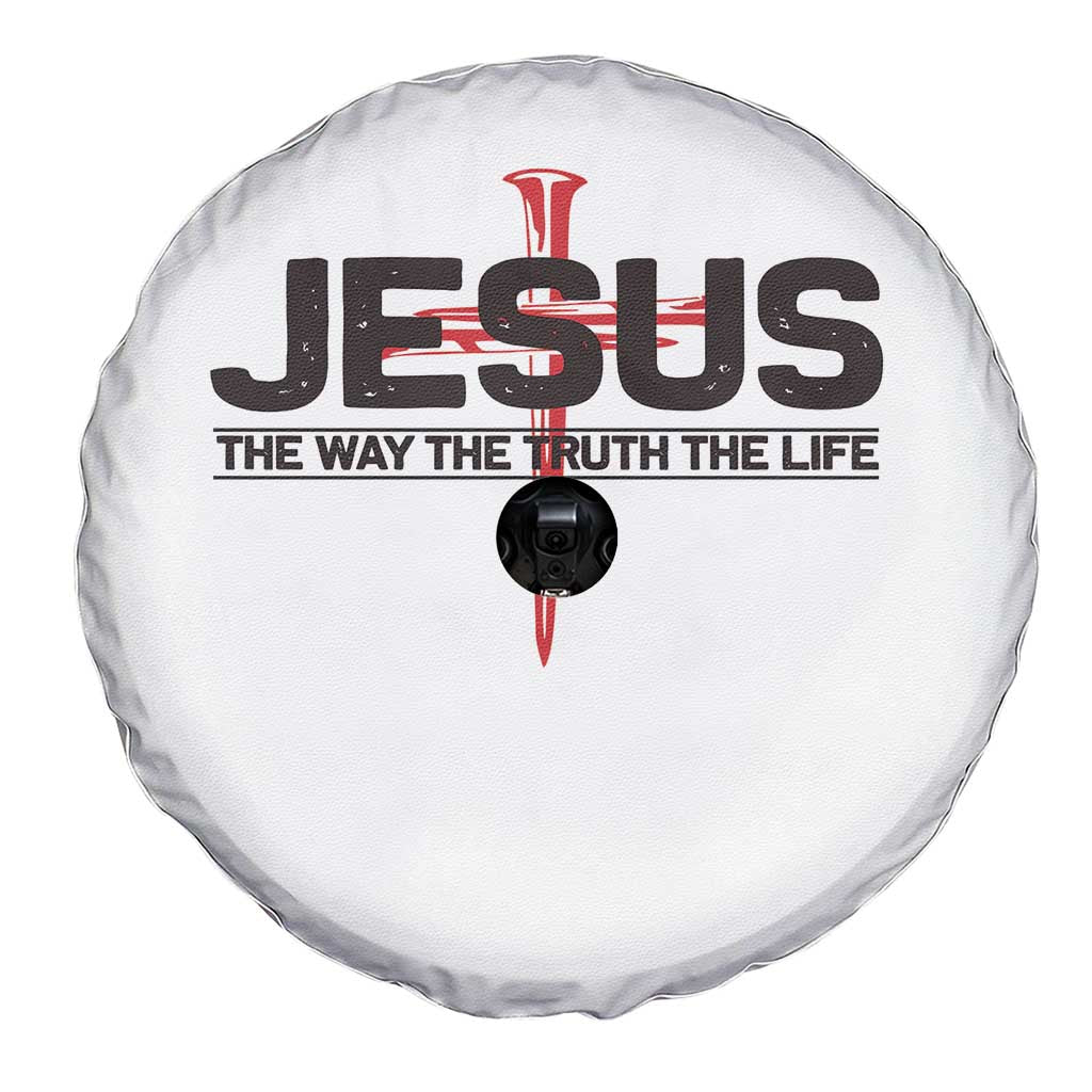Jesus Christ Spare Tire Cover The Way Truth Life Cross Nails Faith In God Christian