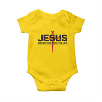 Jesus Christ Baby Onesie The Way Truth Life Cross Nails Faith In God Christian