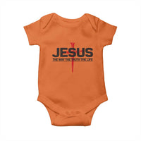 Jesus Christ Baby Onesie The Way Truth Life Cross Nails Faith In God Christian