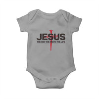 Jesus Christ Baby Onesie The Way Truth Life Cross Nails Faith In God Christian