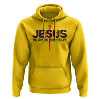 Jesus Christ Hoodie The Way Truth Life Cross Nails Faith In God Christian