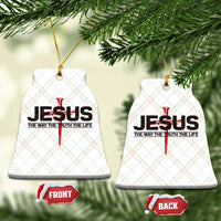 Jesus Christ Ceramic Ornament The Way Truth Life Cross Nails Faith In God Christian