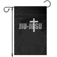 Jiu Jitsu Christian Cross Garden Flag Retro Vintage Minimal Religious Faith