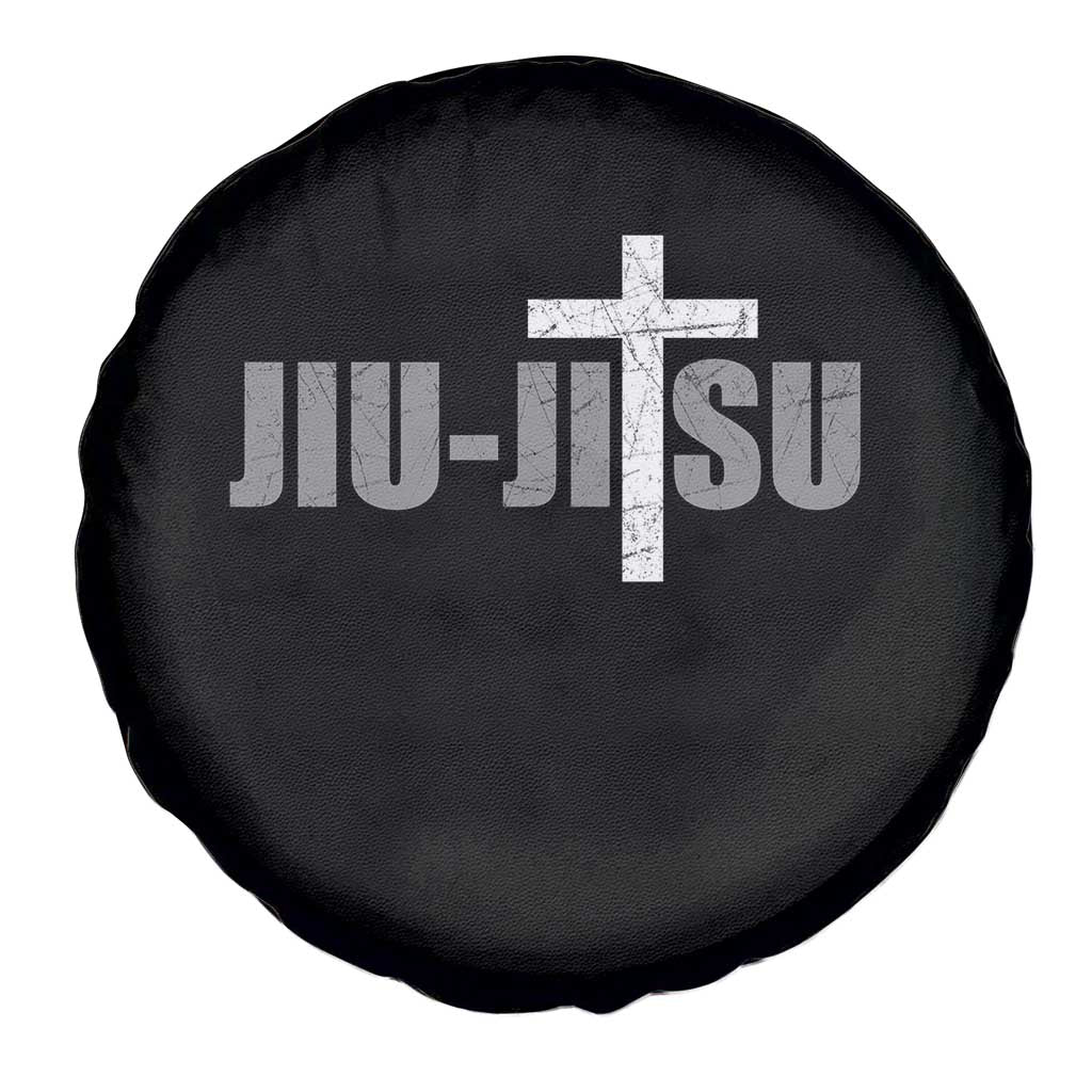 Jiu Jitsu Christian Cross Spare Tire Cover Retro Vintage Minimal Religious Faith