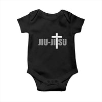 Jiu Jitsu Christian Cross Baby Onesie Retro Vintage Minimal Religious Faith