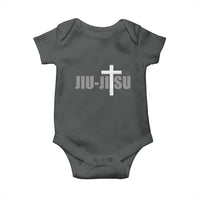 Jiu Jitsu Christian Cross Baby Onesie Retro Vintage Minimal Religious Faith