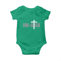 Jiu Jitsu Christian Cross Baby Onesie Retro Vintage Minimal Religious Faith