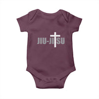 Jiu Jitsu Christian Cross Baby Onesie Retro Vintage Minimal Religious Faith