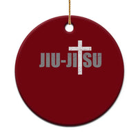 Jiu Jitsu Christian Cross Ceramic Ornament Retro Vintage Minimal Religious Faith