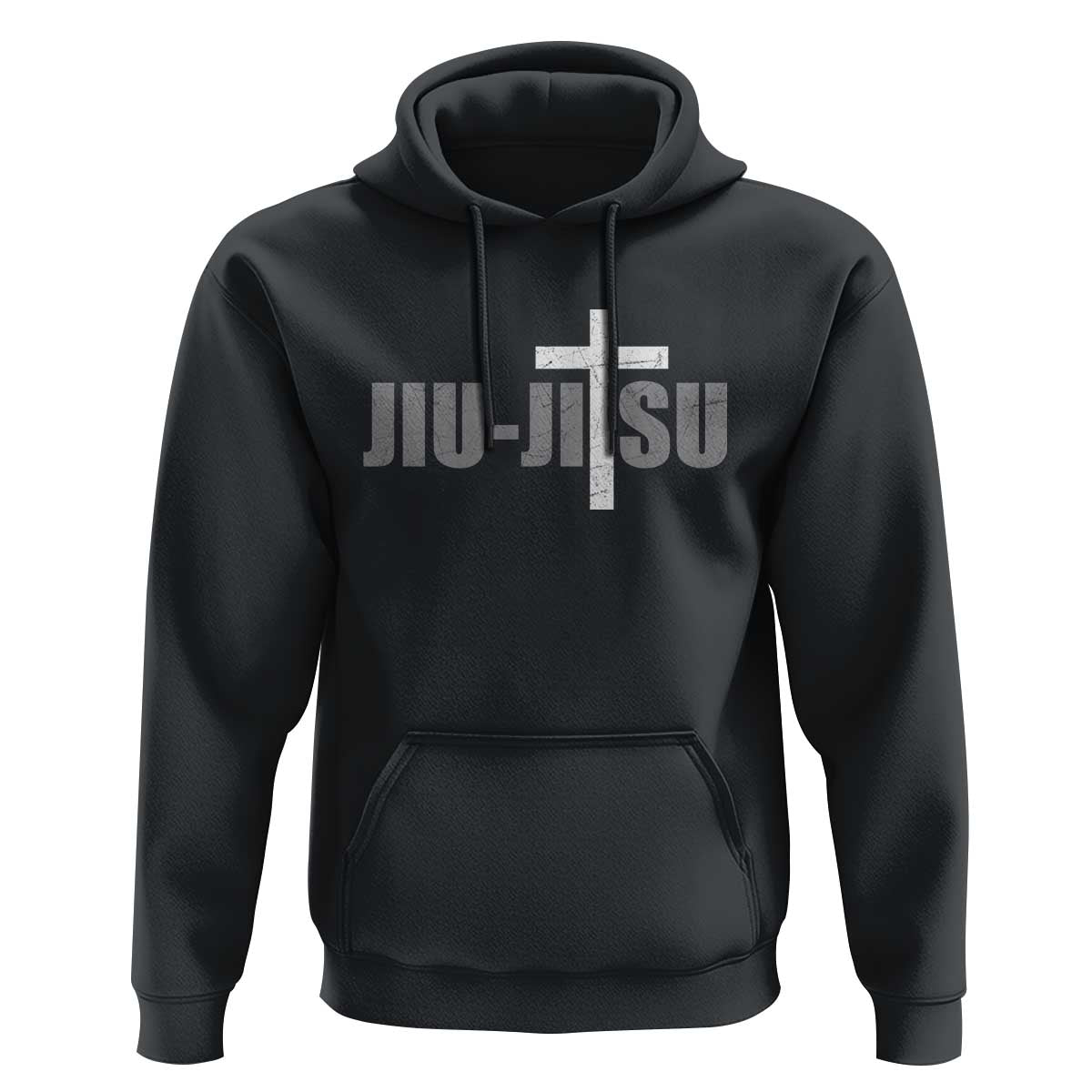 Jiu Jitsu Christian Cross Hoodie Retro Vintage Minimal Religious Faith