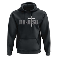 Jiu Jitsu Christian Cross Hoodie Retro Vintage Minimal Religious Faith