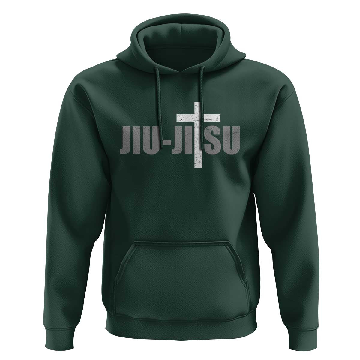 Jiu Jitsu Christian Cross Hoodie Retro Vintage Minimal Religious Faith