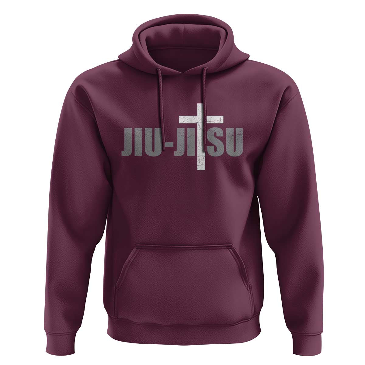 Jiu Jitsu Christian Cross Hoodie Retro Vintage Minimal Religious Faith