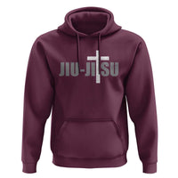 Jiu Jitsu Christian Cross Hoodie Retro Vintage Minimal Religious Faith