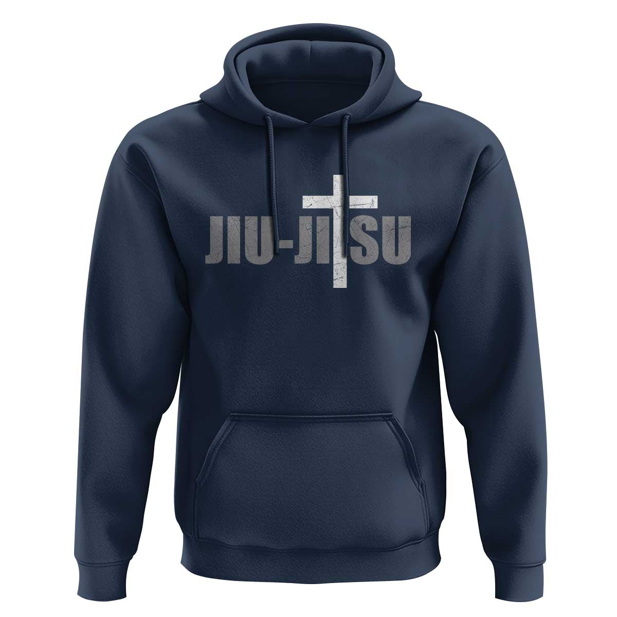 Jiu Jitsu Christian Cross Hoodie Retro Vintage Minimal Religious Faith