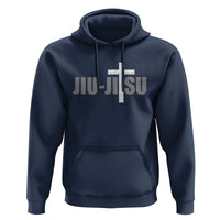 Jiu Jitsu Christian Cross Hoodie Retro Vintage Minimal Religious Faith