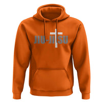 Jiu Jitsu Christian Cross Hoodie Retro Vintage Minimal Religious Faith