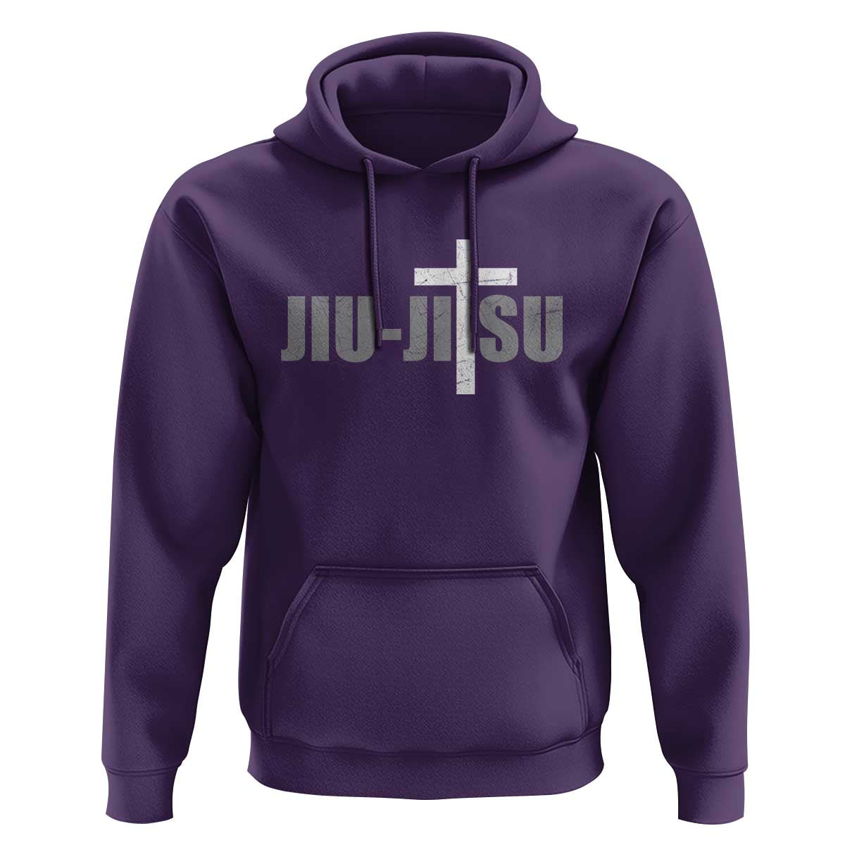 Jiu Jitsu Christian Cross Hoodie Retro Vintage Minimal Religious Faith