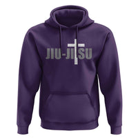 Jiu Jitsu Christian Cross Hoodie Retro Vintage Minimal Religious Faith