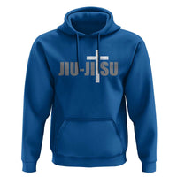 Jiu Jitsu Christian Cross Hoodie Retro Vintage Minimal Religious Faith