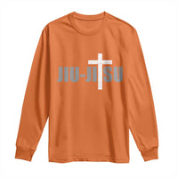 Jiu Jitsu Christian Cross Long Sleeve Shirt Retro Vintage Minimal Religious Faith