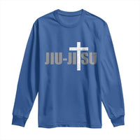 Jiu Jitsu Christian Cross Long Sleeve Shirt Retro Vintage Minimal Religious Faith