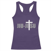 Jiu Jitsu Christian Cross Racerback Tank Top Retro Vintage Minimal Religious Faith