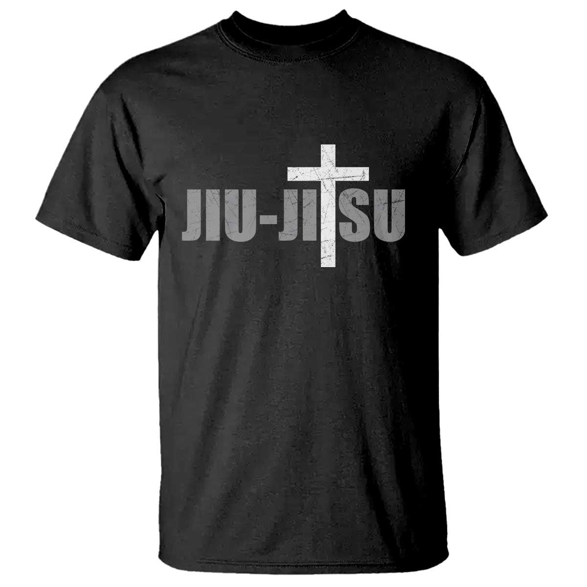 Jiu Jitsu Christian Cross T Shirt Retro Vintage Minimal Religious Faith