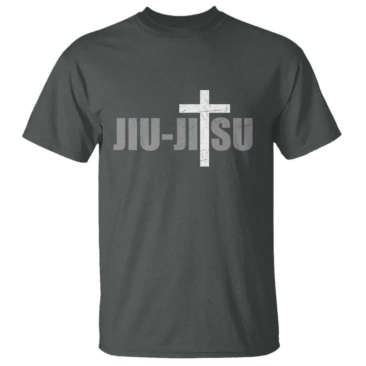 Jiu Jitsu Christian Cross T Shirt Retro Vintage Minimal Religious Faith