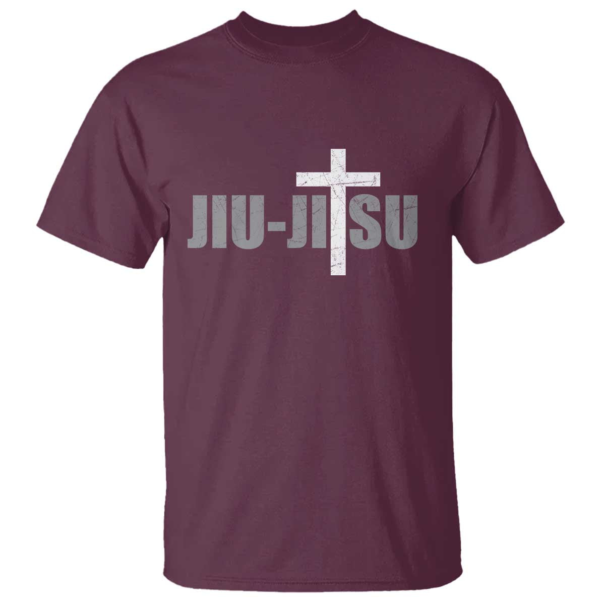 Jiu Jitsu Christian Cross T Shirt Retro Vintage Minimal Religious Faith