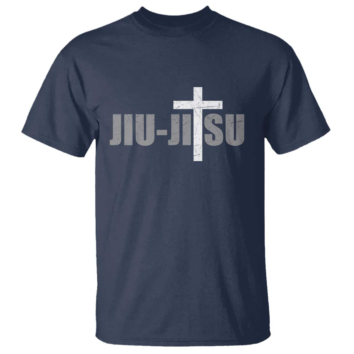 Jiu Jitsu Christian Cross T Shirt Retro Vintage Minimal Religious Faith