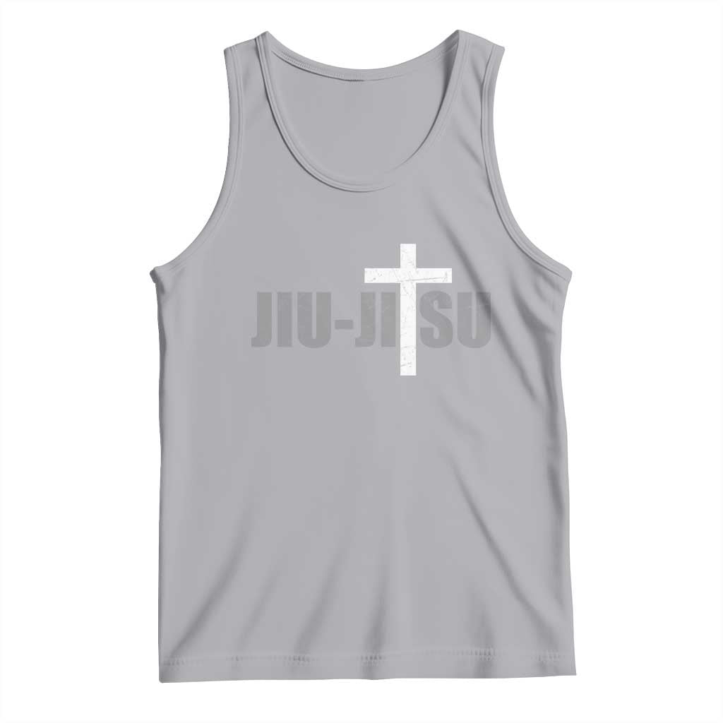 Jiu Jitsu Christian Cross Tank Top Retro Vintage Minimal Religious Faith