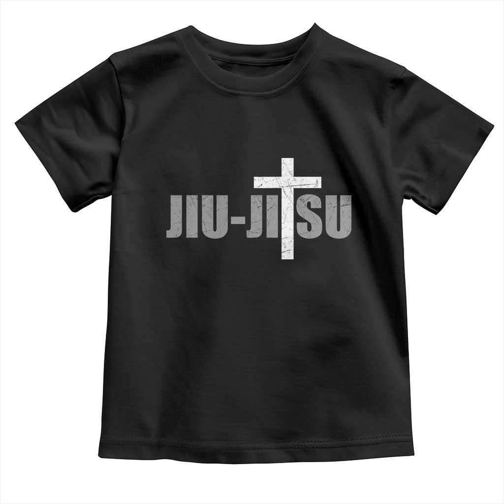 Jiu Jitsu Christian Cross Toddler T Shirt Retro Vintage Minimal Religious Faith