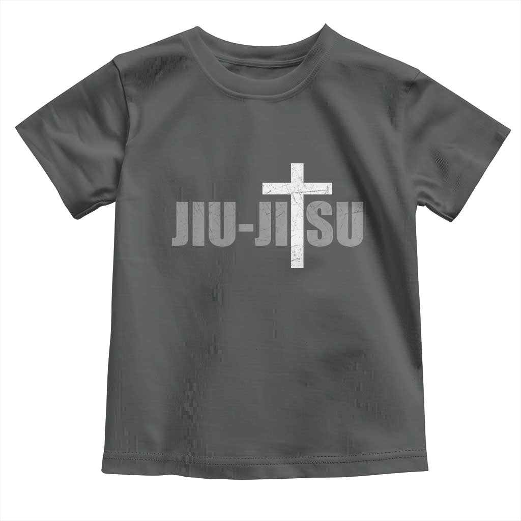 Jiu Jitsu Christian Cross Toddler T Shirt Retro Vintage Minimal Religious Faith